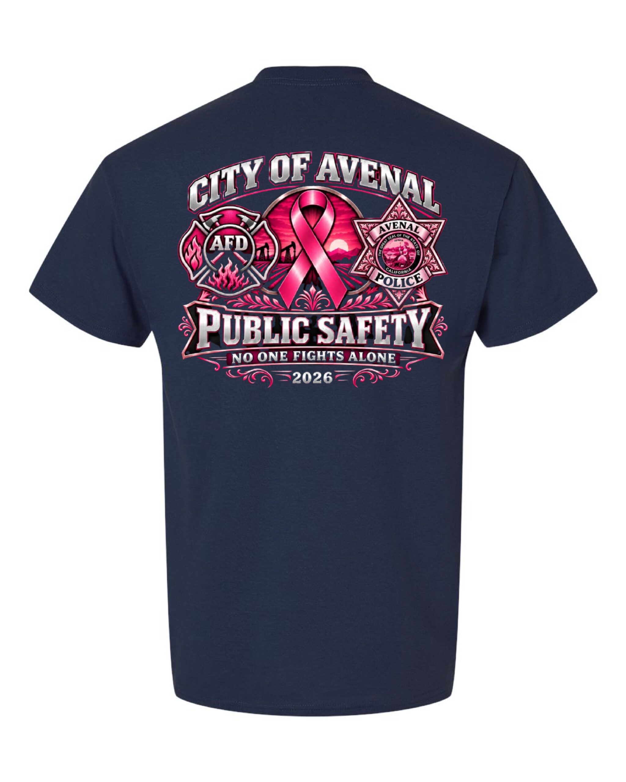 Navy Blue Cancer Awareness Shirt